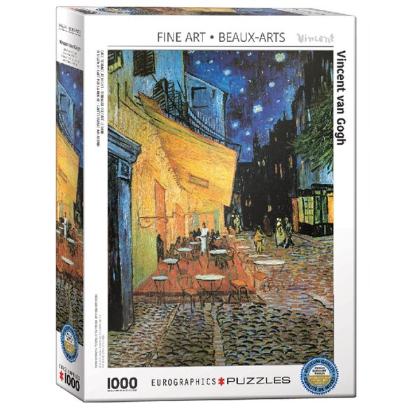 New sealed Eurographics 1000pcs Adult Puzzle -Café Terrace at Night by Van Gogh - Picture 1 of 15